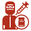 Vaccination icon representing immunization services for children and adults
