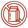 Lactose intolerance icon representing milk allergy or difficulty digesting dairy products