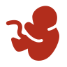 Normal delivery icon representing natural childbirth services